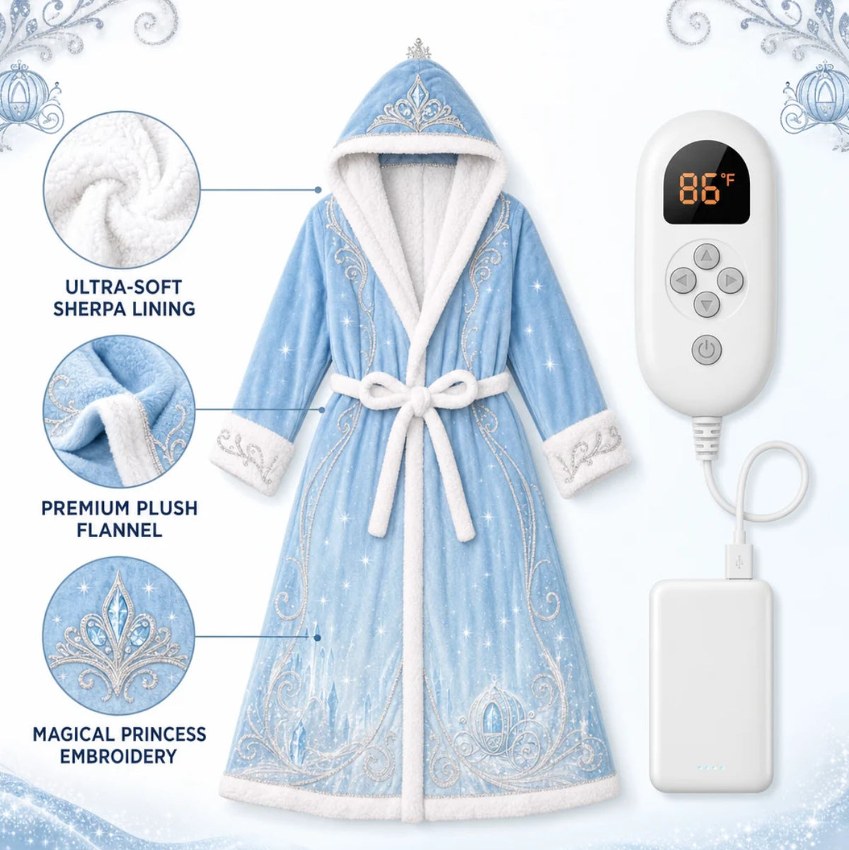 CrownCozies™ Heated Robe