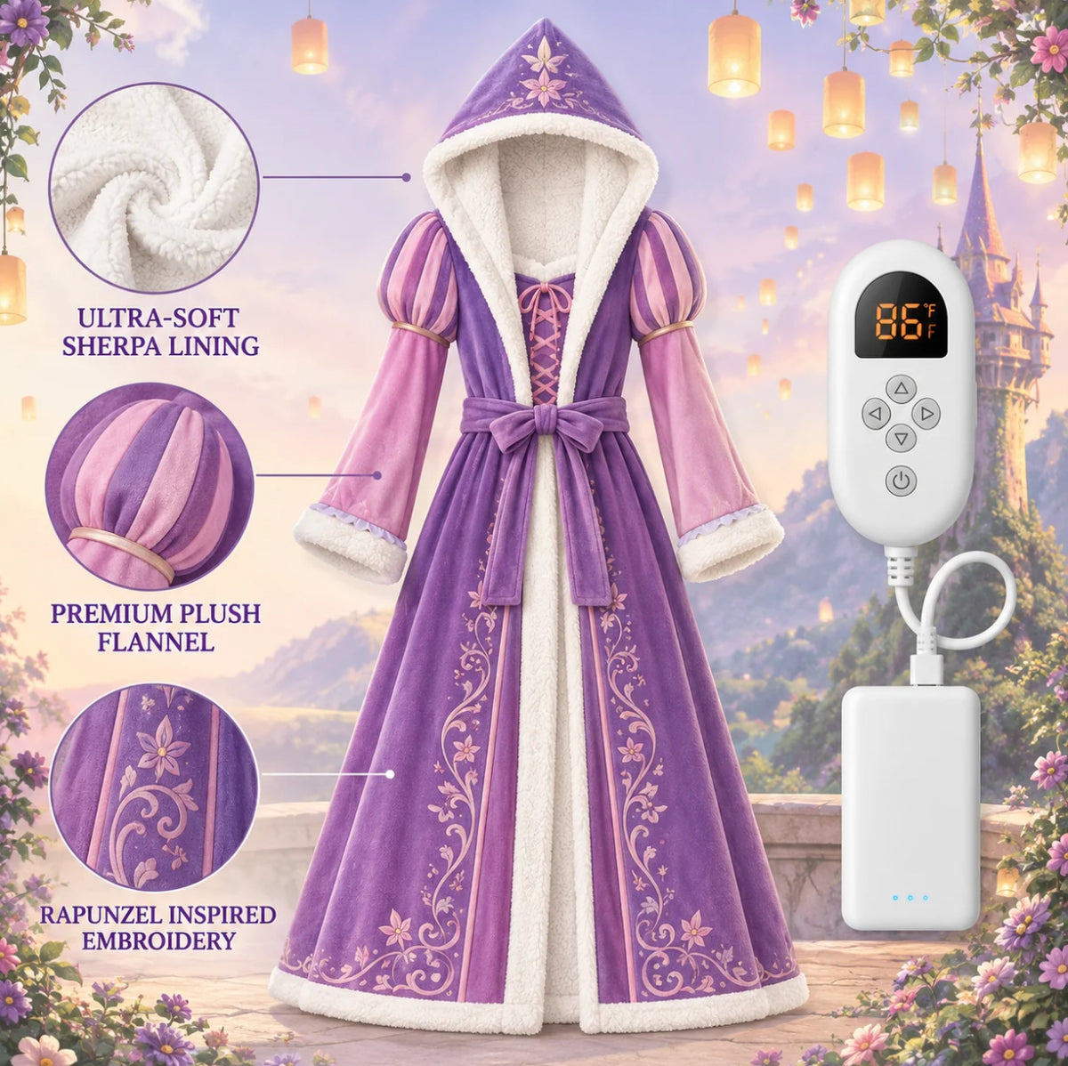 CrownCozies™ Heated Robe